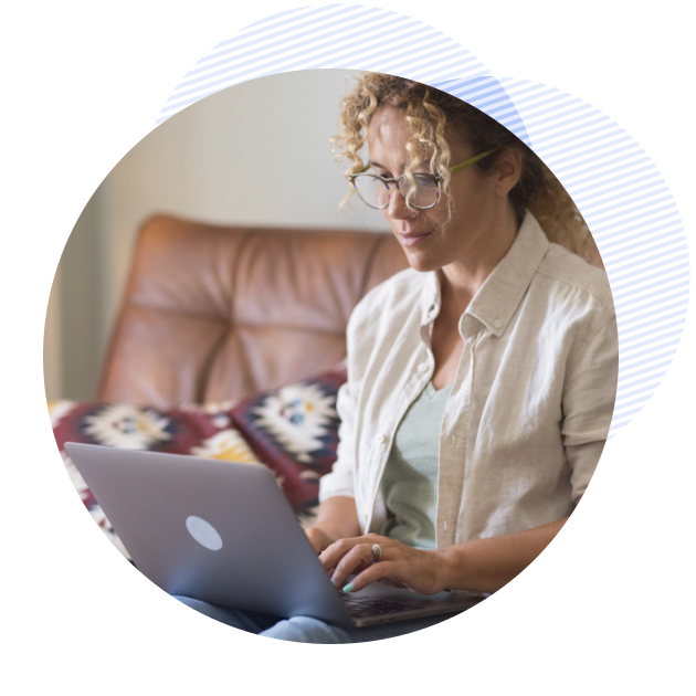 woman with the laptop on her lap