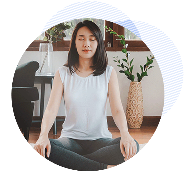 woman meditating