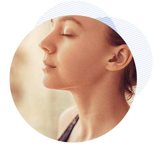 woman with closed eyes, peace