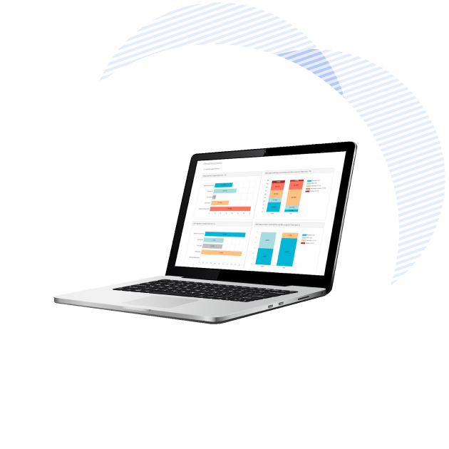 a laptop with SIlverCloud platform