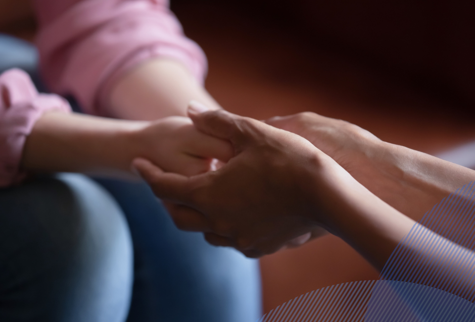 Holding hands, support - substance use